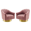 Buoyant Swivel Chair Performance Velvet Set of 2