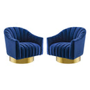 Buoyant Swivel Chair Performance Velvet Set of 2