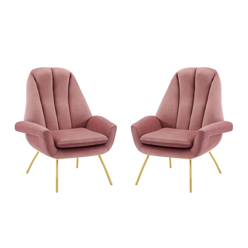 Summit Armchair Performance Velvet Set of 2