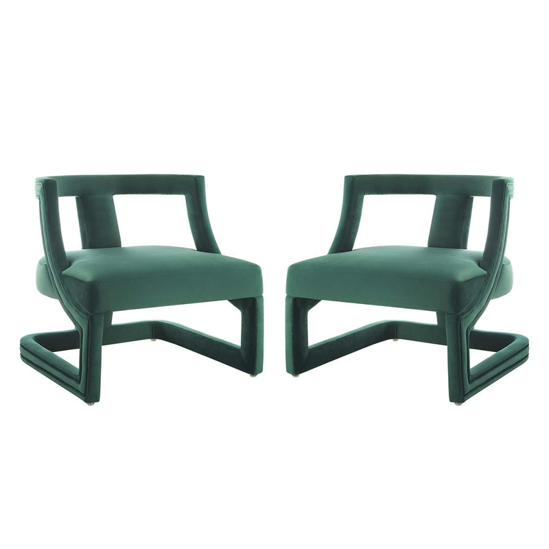 Requisite Armchair Performance Velvet Set of 2