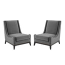 Confident Lounge Chair Upholstered Performance Velvet Set of 2