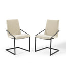 Pitch Dining Armchair Upholstered Fabric Set of 2
