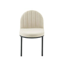 Isla Channel Tufted Upholstered Fabric Dining Side Chair
