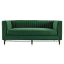 Devote Channel Tufted Performance Velvet Loveseat