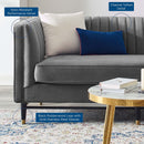 Devote Channel Tufted Performance Velvet Loveseat
