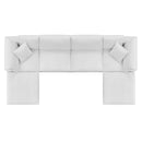 Commix Down Filled Overstuffed Performance Velvet 6-Piece Sectional Sofa