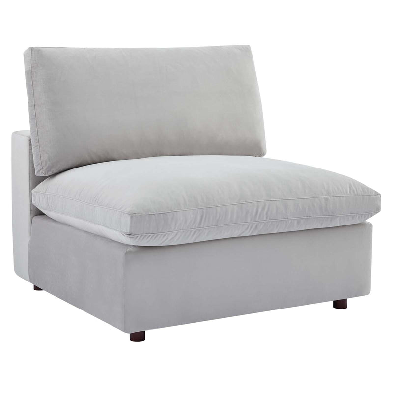 Commix Down Filled Overstuffed Performance Velvet 3-Seater Sofa