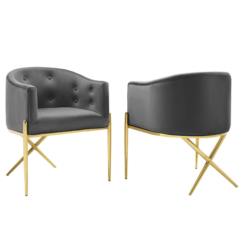 Savour Accent Dining Armchair Performance Velvet Set of 2