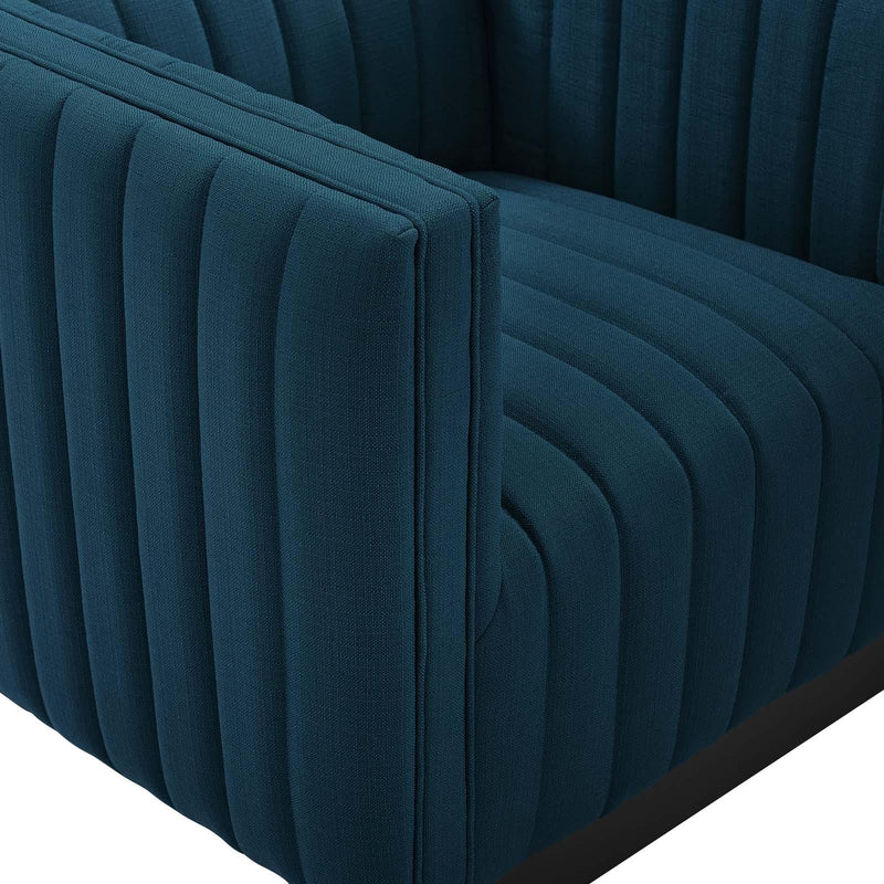 Conjure Tufted Armchair Upholstered Fabric Set of 2