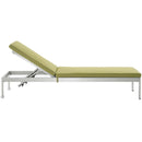 Shore 3 Piece Outdoor Patio Aluminum Chaise with Cushions