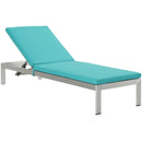 Shore Chaise with Cushions Outdoor Patio Aluminum Set of 4