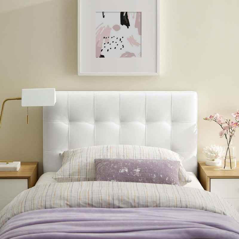 Lily Twin Upholstered Vinyl Headboard