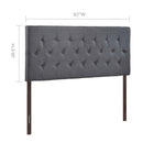 Clique Queen Upholstered Fabric Headboard