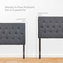 Clique Queen Upholstered Fabric Headboard