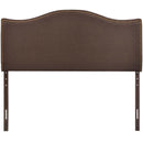 Curl Queen Nailhead Upholstered Headboard