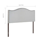 Curl Queen Nailhead Upholstered Headboard