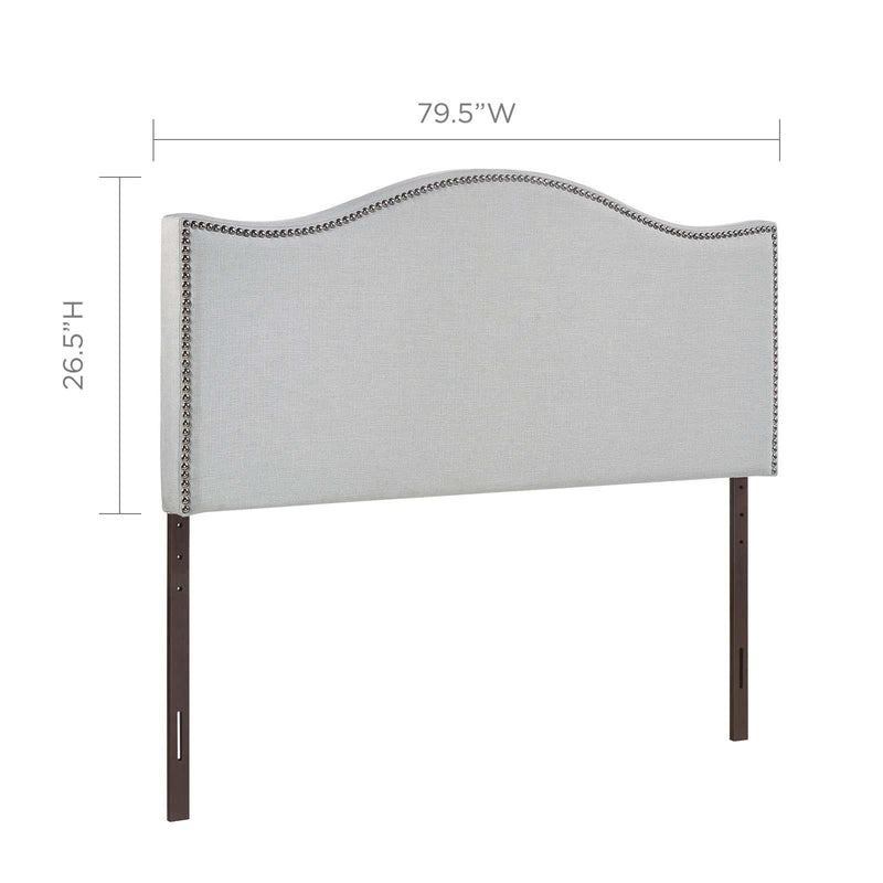 Curl King Nailhead Upholstered Headboard