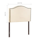 Curl Twin Nailhead Upholstered Headboard