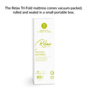 Relax 31 x 75 x 4 Tri-Fold Mattress Topper