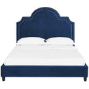 Primrose Queen Performance Velvet Platform Bed