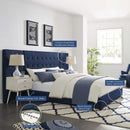 Sierra Queen Upholstered Fabric Platform Bed