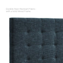 Paisley Tufted Twin Upholstered Linen Fabric Headboard