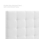 Paisley Tufted King and California King Upholstered Linen Fabric Headboard