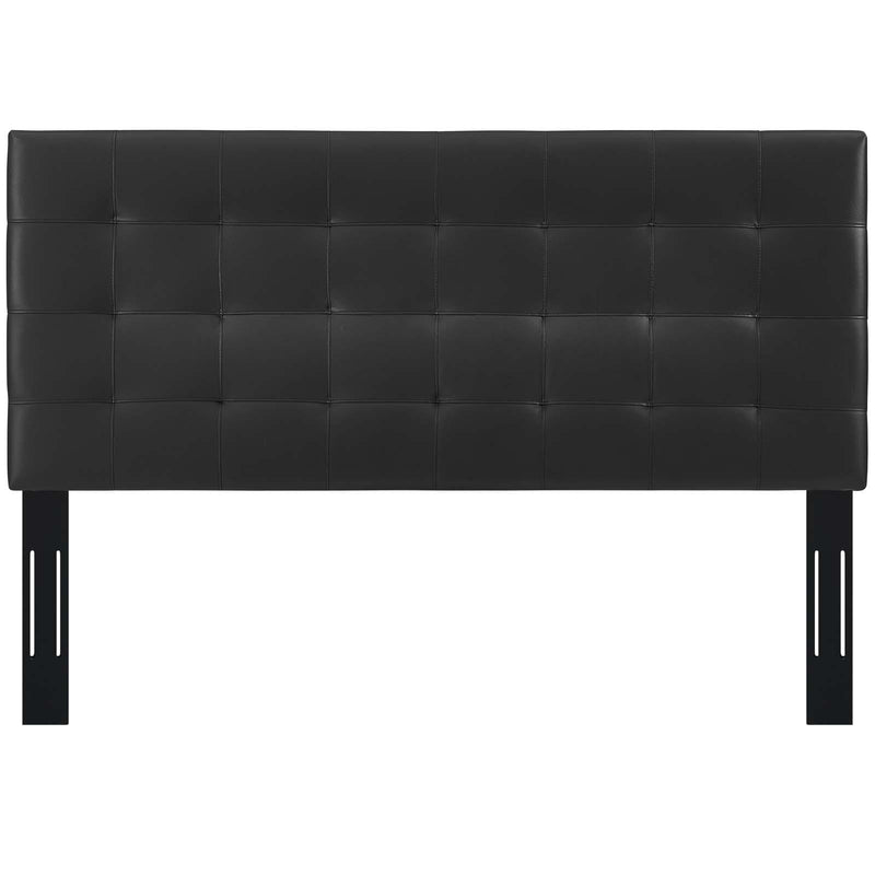 Paisley Tufted Full / Queen Upholstered Faux Leather Headboard