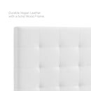 Paisley Tufted King and California King Upholstered Faux Leather Headboard