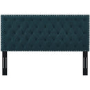 Helena Tufted King and California King Upholstered Linen Fabric Headboard