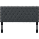 Helena Tufted Twin Upholstered Linen Fabric Headboard