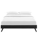 Loryn Queen Vinyl Bed Frame with Round Splayed Legs
