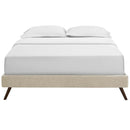 Loryn Full Fabric Bed Frame with Round Splayed Legs