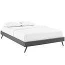 Loryn King Fabric Bed Frame with Round Splayed Legs