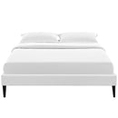 Tessie Queen Vinyl Bed Frame with Squared Tapered Legs