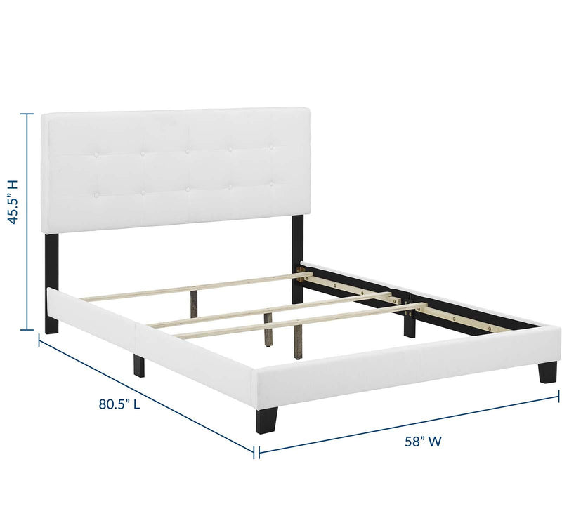 Amira Full Upholstered Fabric Bed