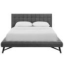 Julia Queen Biscuit Tufted Performance Velvet Platform Bed