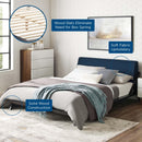 Luella Queen Upholstered Fabric Platform Bed