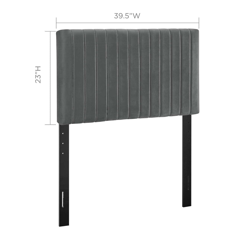 Keira Twin Performance Velvet Headboard