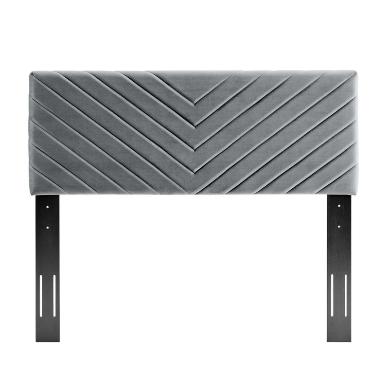 Alyson Angular Channel Tufted Performance Velvet Full / Queen Headboard