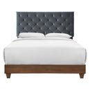 Rhiannon Diamond Tufted Upholstered Performance Velvet Queen Bed