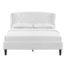 Penelope Tufted Wingback Queen Performance Velvet Platform Bed
