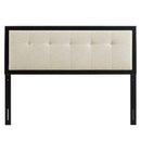 Draper Tufted King Fabric and Wood Headboard