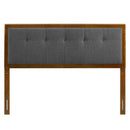 Draper Tufted Queen Fabric and Wood Headboard