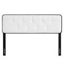 Collins Tufted Queen Fabric and Wood Headboard
