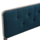 Collins Tufted Full Fabric and Wood Headboard