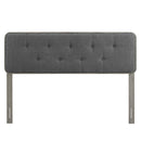 Collins Tufted King Fabric and Wood Headboard