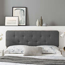 Collins Tufted Queen Fabric and Wood Headboard