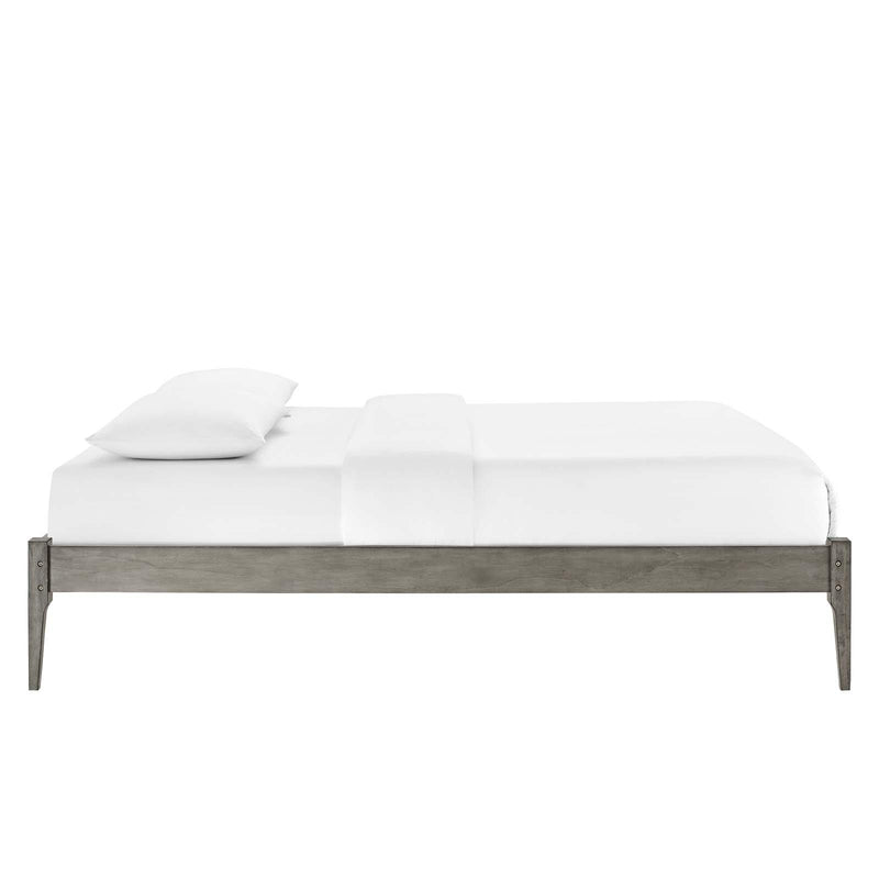 June Full Wood Platform Bed Frame