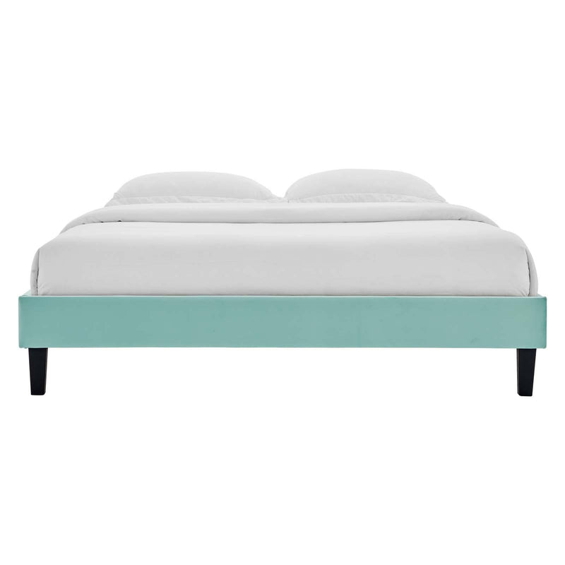 Reign King Performance Velvet Platform Bed Frame